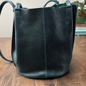 Portland Leather small Devan in Lagoon